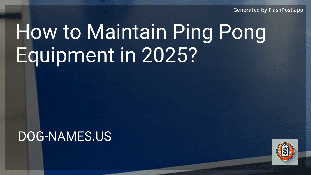 How to Maintain Ping Pong Equipment in 2025? preview