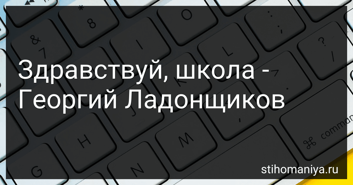 Здравствуй, школа - Георгий Ладонщиков preview