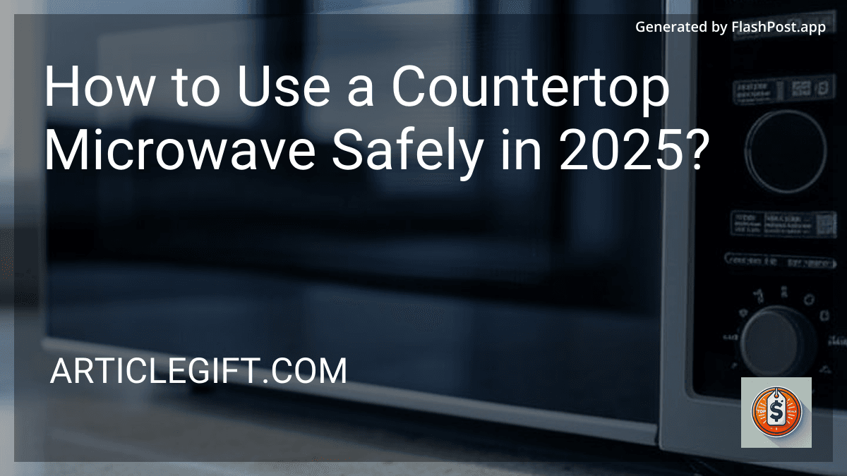 How to Use a Countertop Microwave Safely in 2025? preview