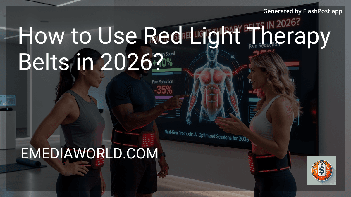 How to Use Red Light Therapy Belts in 2026?