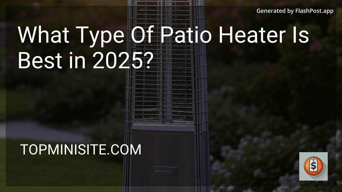 What Type Of Patio Heater Is Best in 2025? image