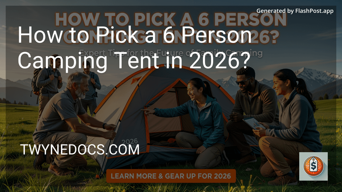 How to Pick a 6 Person Camping Tent in 2026?