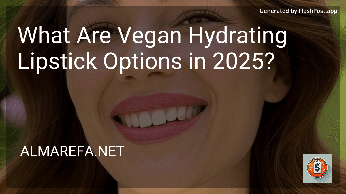 What Are Vegan Hydrating Lipstick Options in 2025? image