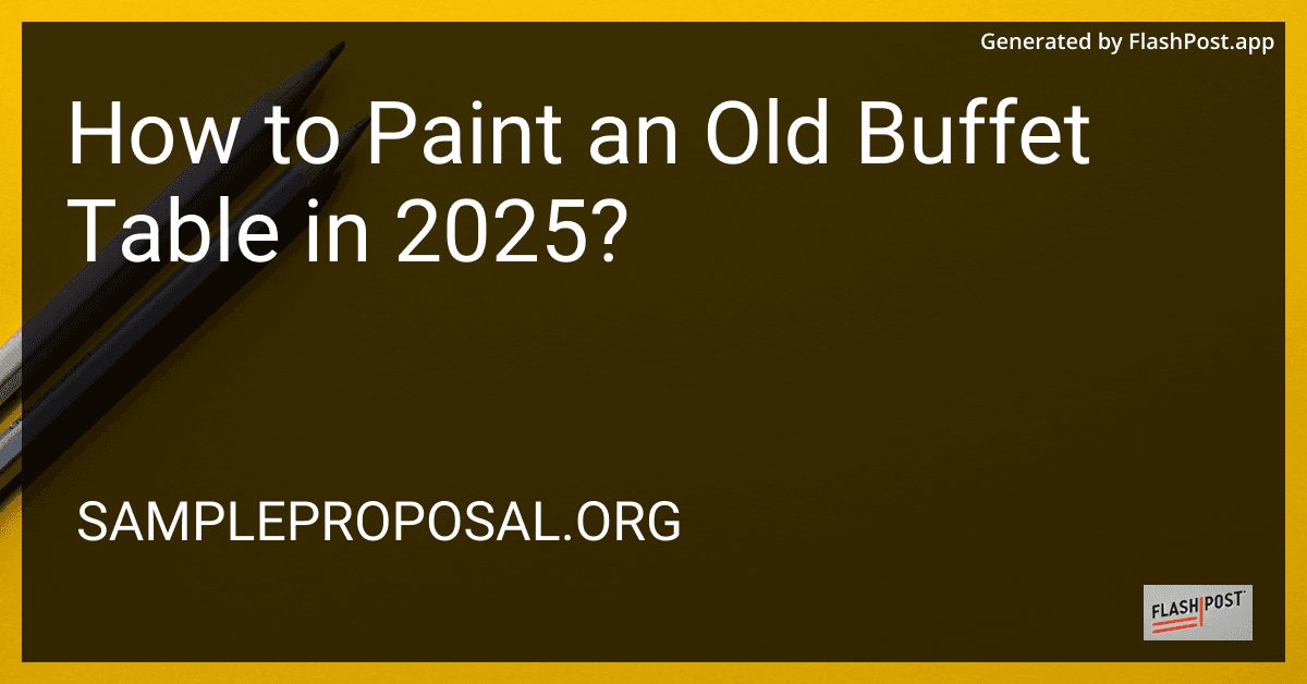 How to Paint an Old Buffet Table in 2025? preview