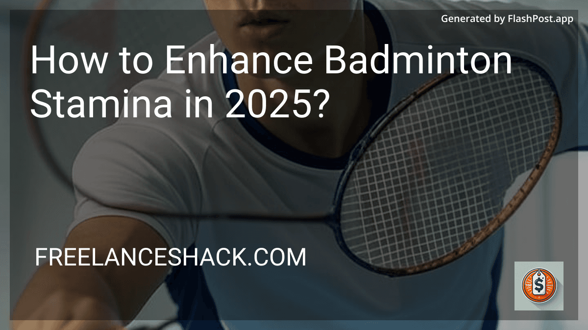 How to Enhance Badminton Stamina in 2025? image