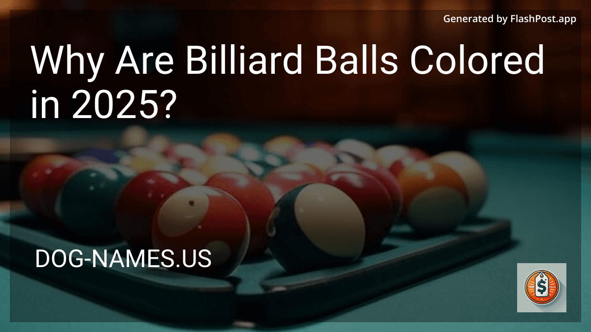 Why Are Billiard Balls Colored in 2025? image