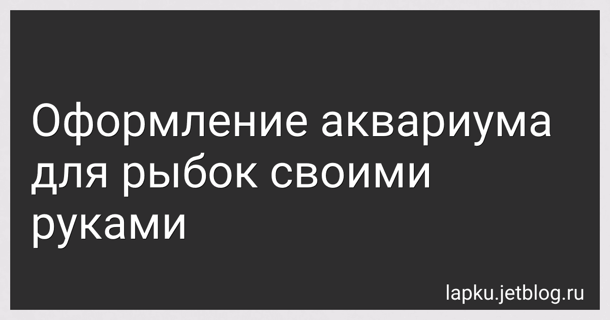 Оформление аквариума для рыбок своими руками image