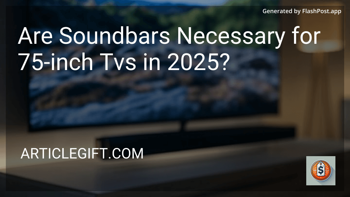 Are Soundbars Necessary for 75-inch Tvs in 2025? image
