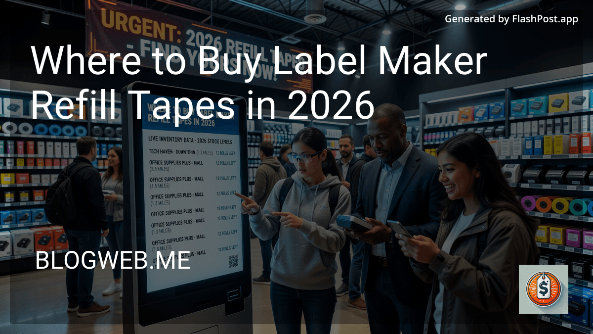 Where to Buy Label Maker Refill Tapes in 2026 image