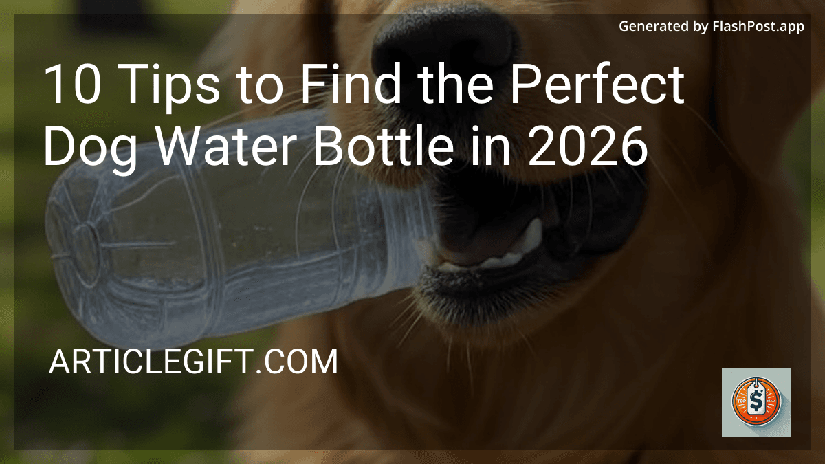 0 Tips to Find the Perfect Dog Water Bottle in 2026 preview