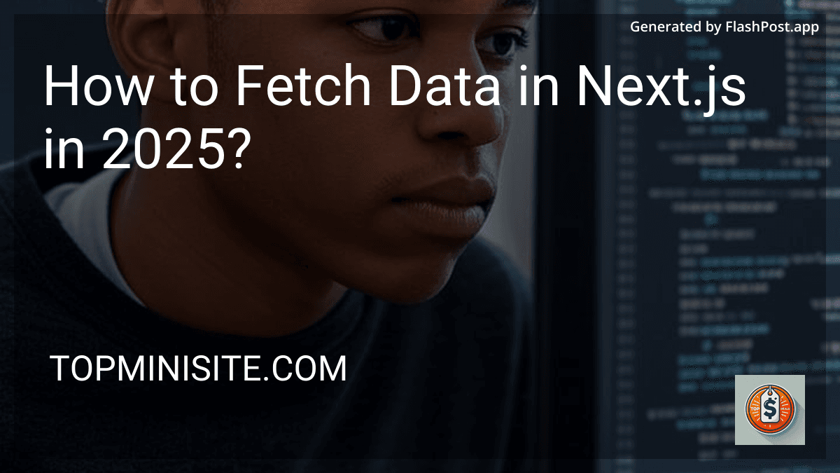 How to Fetch Data in Next.js in 2025? image