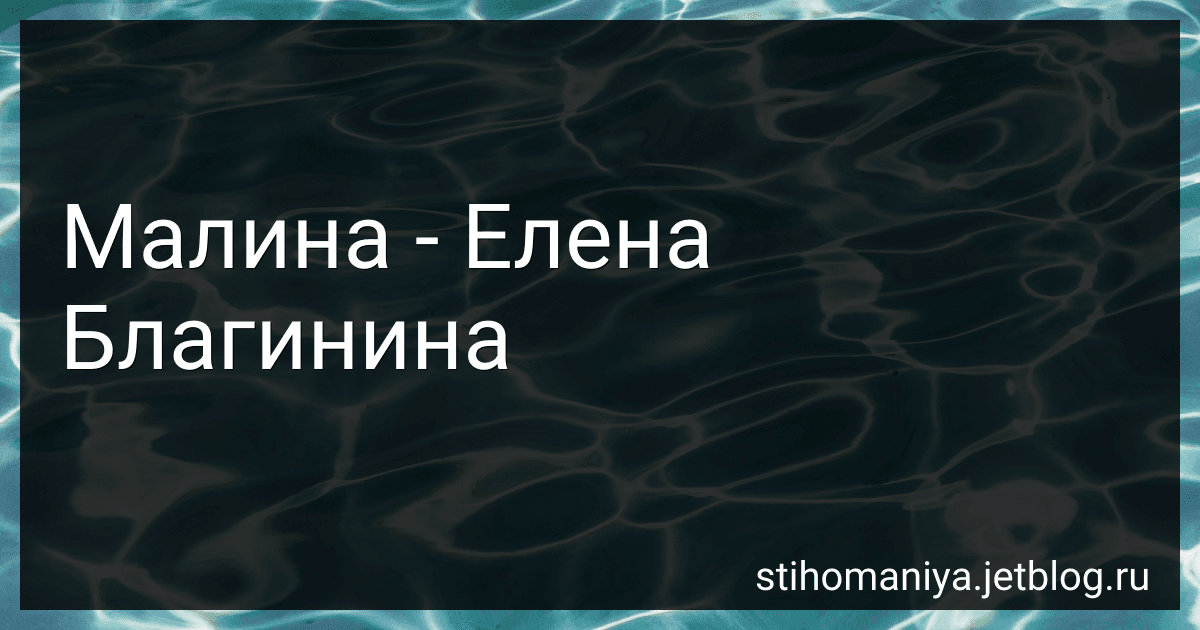 Малина - Елена Благинина preview