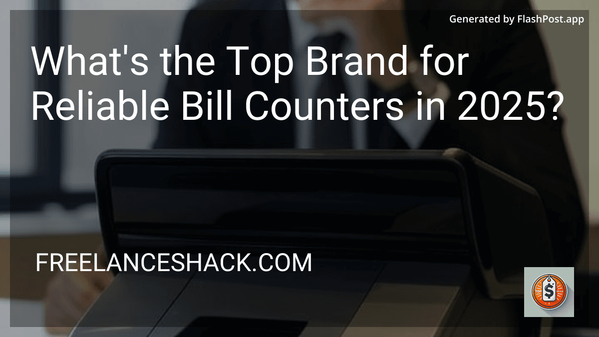 What's the Top Brand for Reliable Bill Counters in 2025? preview