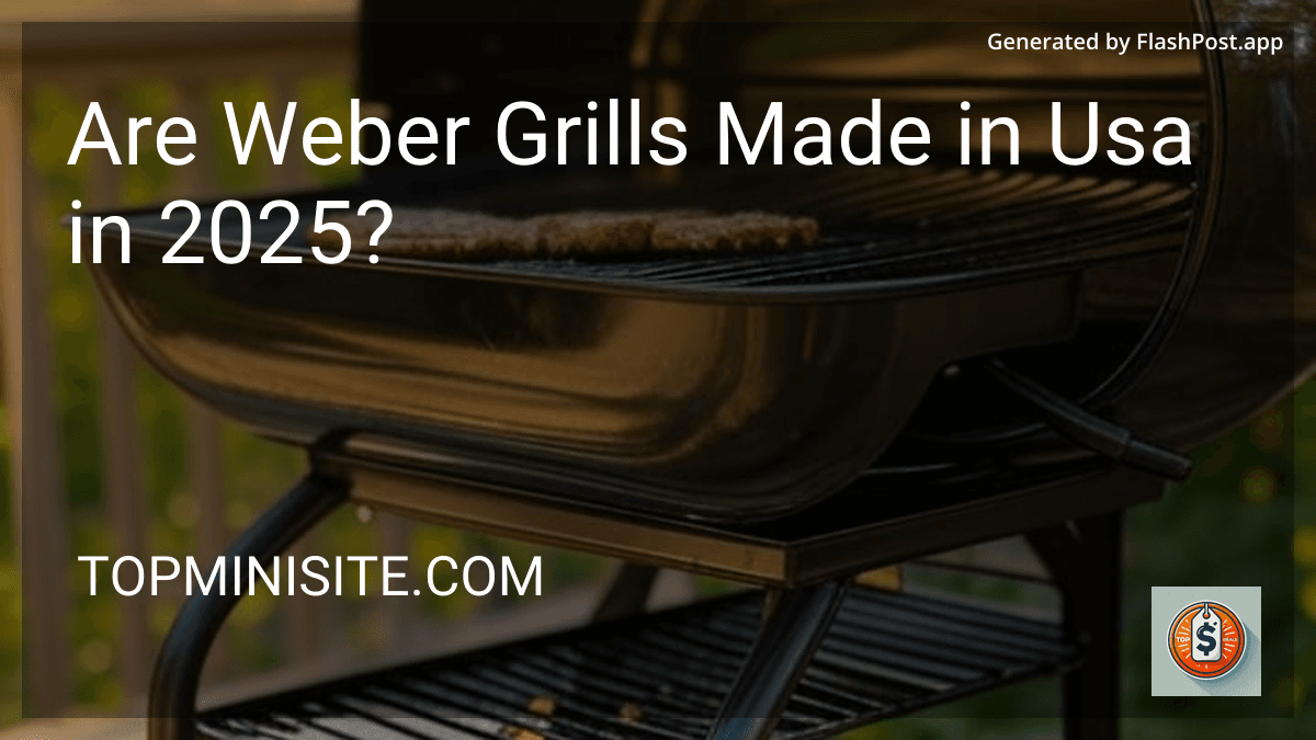 Are Weber Grills Made in Usa in 2025? preview
