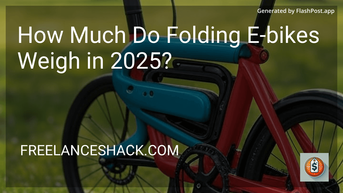 How Much Do Folding E-bikes Weigh in 2025? preview