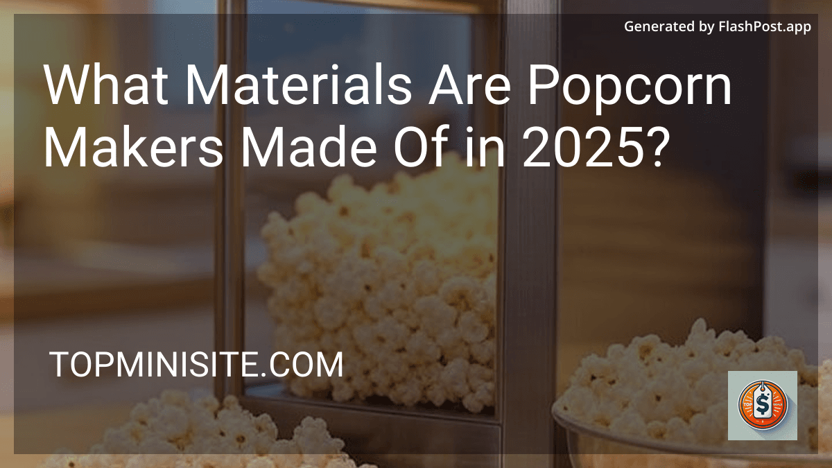 What Materials Are Popcorn Makers Made Of in 2025? preview