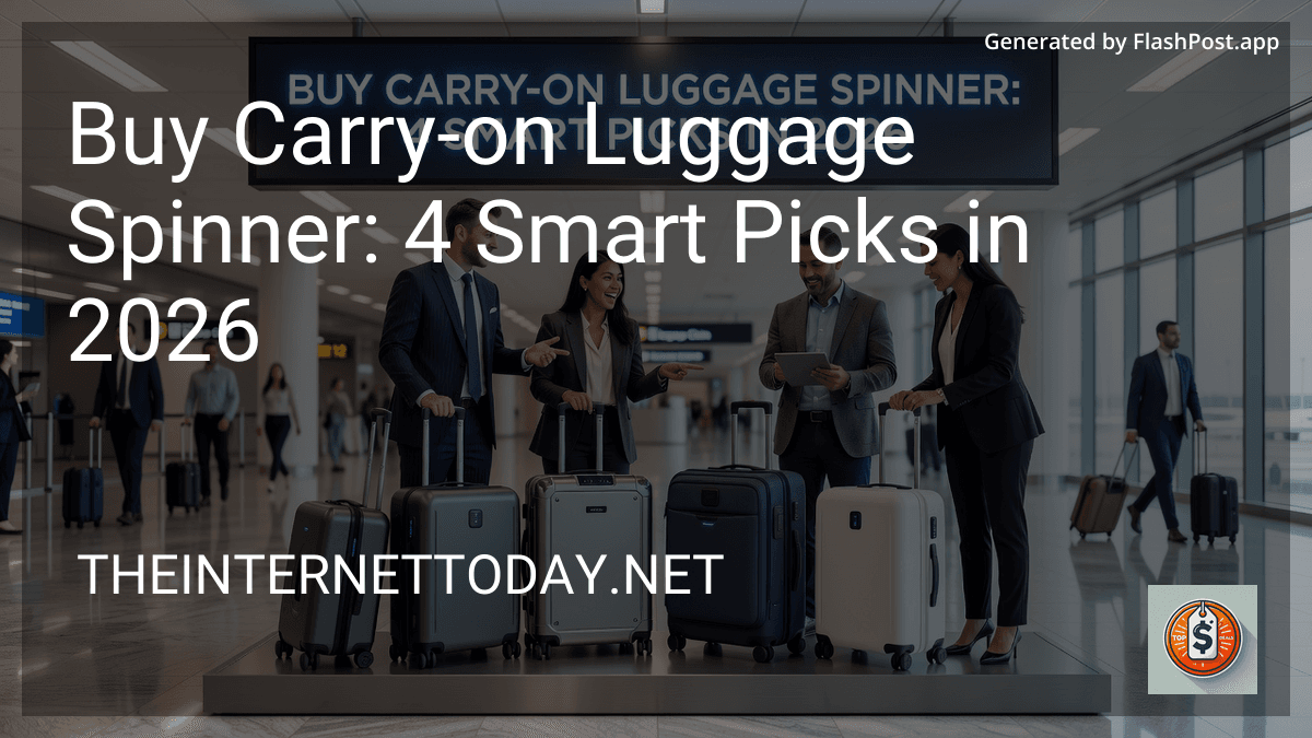Buy Carry-on Luggage Spinner: 4 Smart Picks in 2026