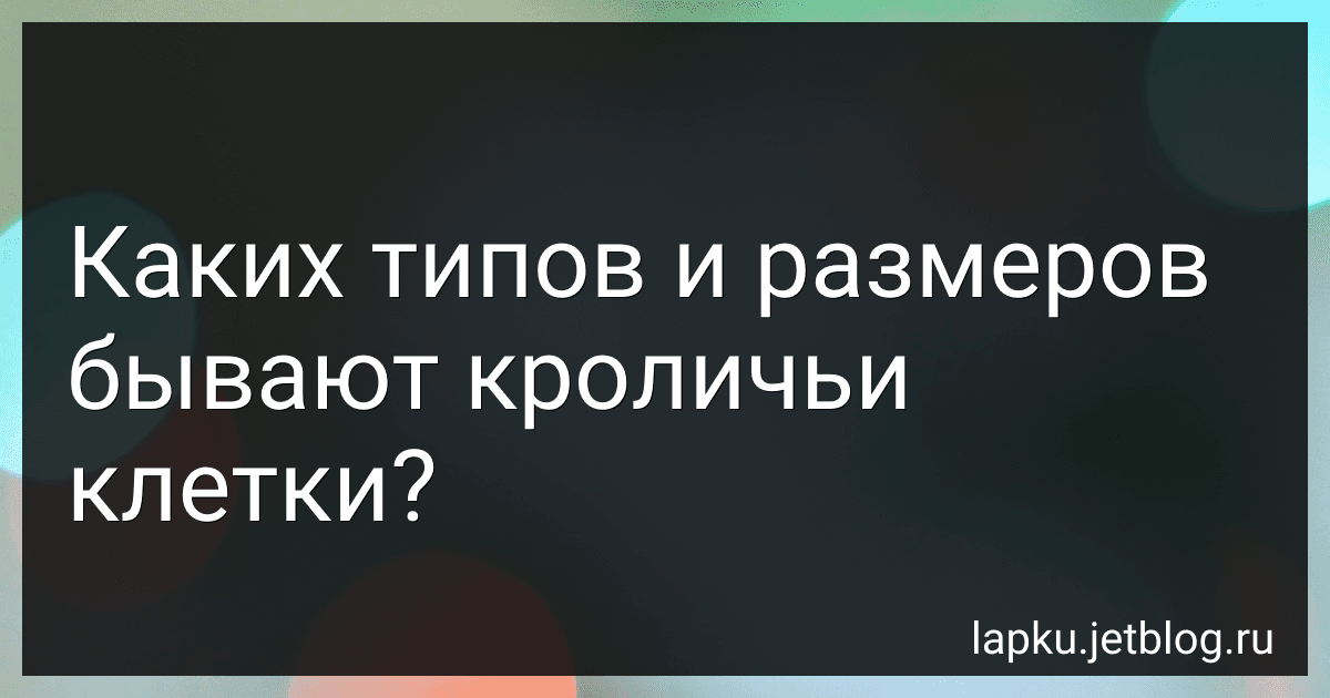 Каких типов и размеров бывают кроличьи клетки? image