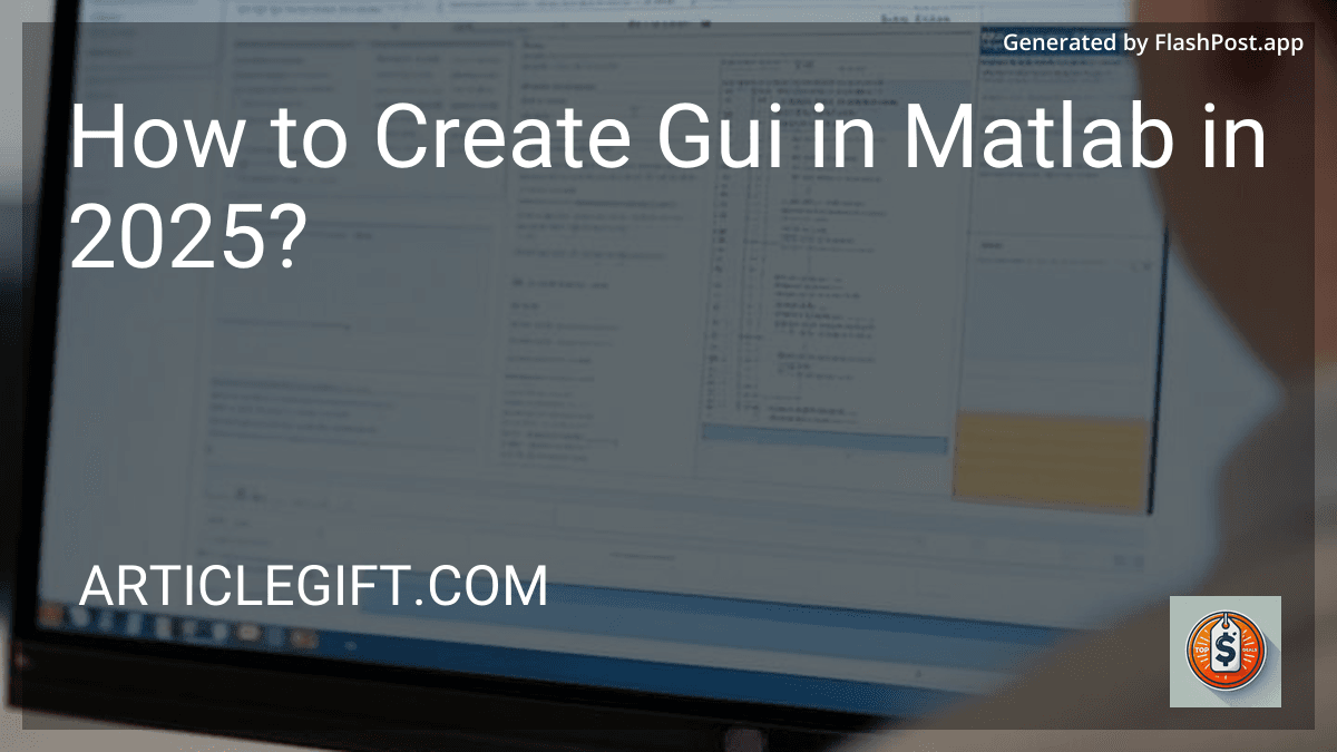 How to Create Gui in Matlab in 2025? preview