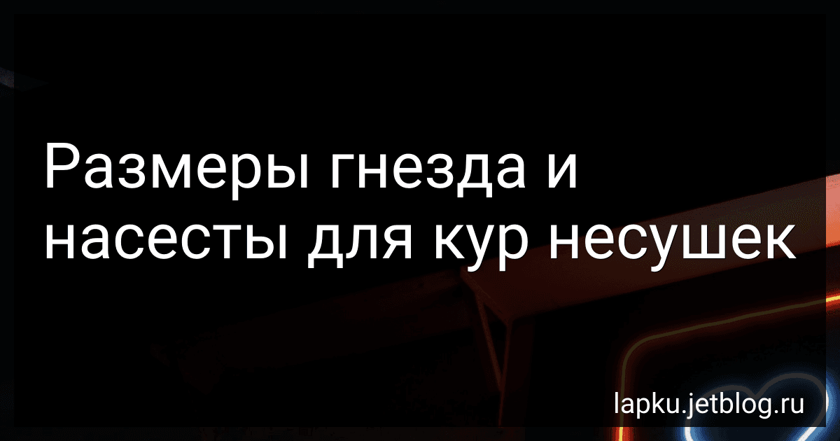 Размеры гнезда и насесты для кур несушек image