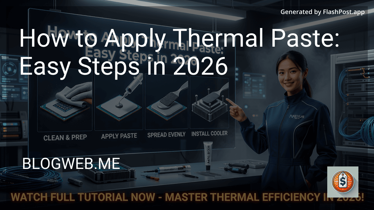 How to Apply Thermal Paste: Easy Steps in 2026 image