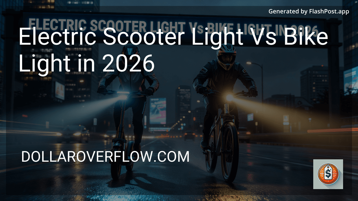 Electric Scooter Light Vs Bike Light in 2026 preview