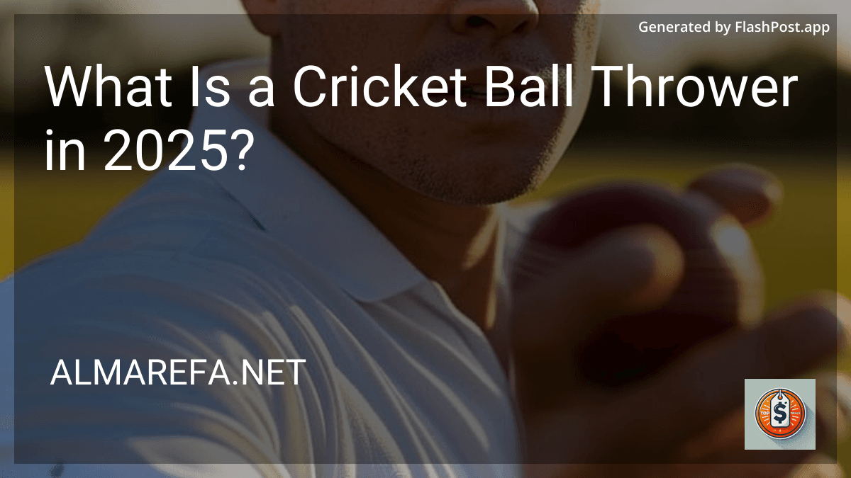 What Is a Cricket Ball Thrower in 2025? image