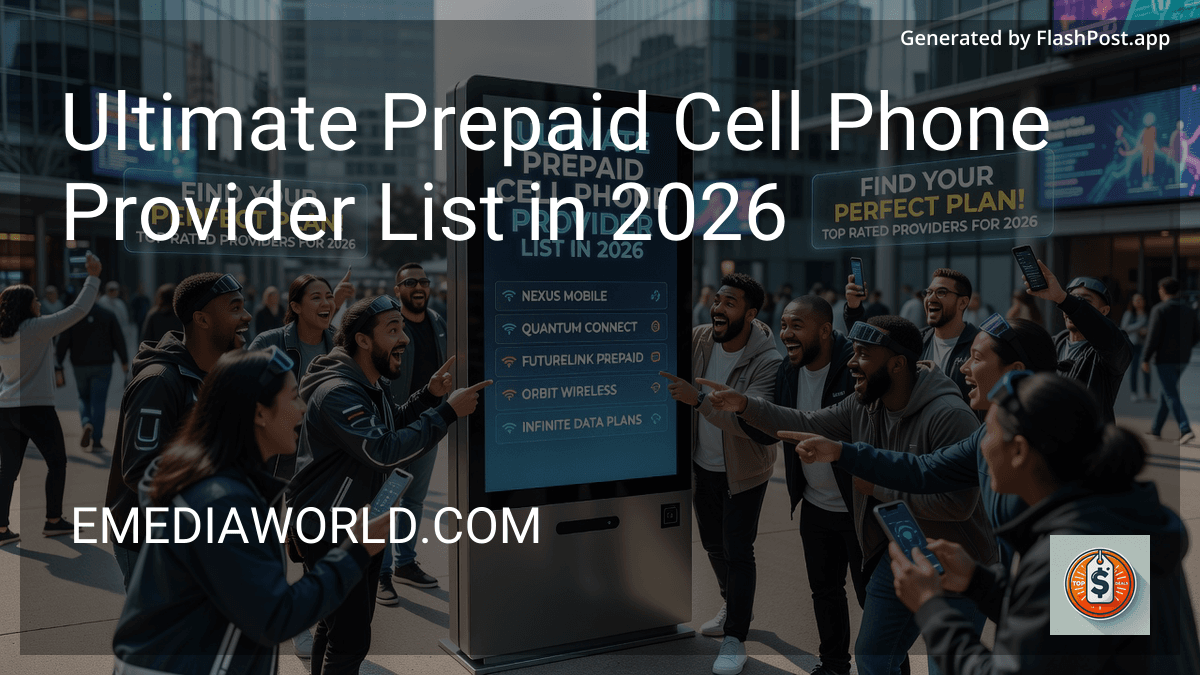 Ultimate Prepaid Cell Phone Provider List in 2026