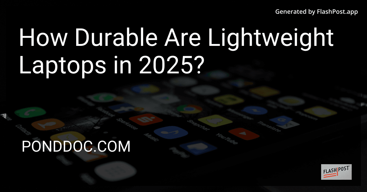 How Durable Are Lightweight Laptops in 2025? preview