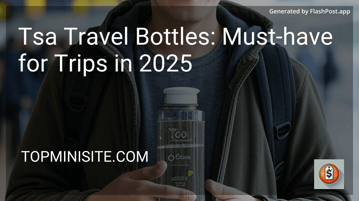 Tsa Travel Bottles: Must-have for Trips in 2025 image