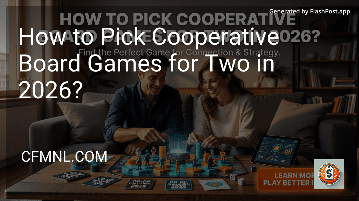 How to Pick Cooperative Board Games for Two in 2026? image