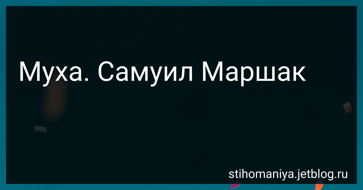 Муха. Самуил Маршак preview