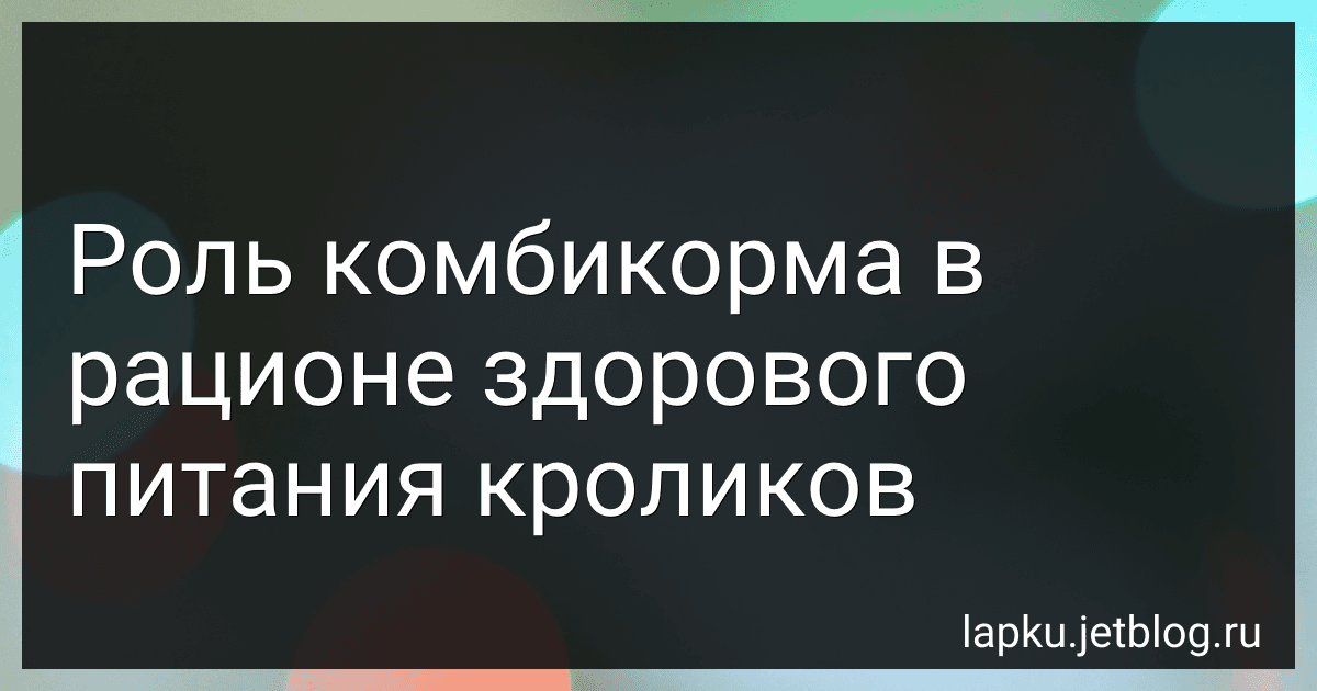 Роль комбикорма в рационе здорового питания кроликов image