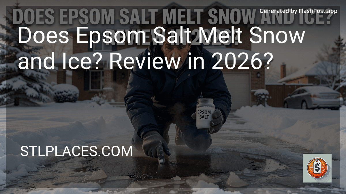 Does Epsom Salt Melt Snow and Ice? Review in 2026?