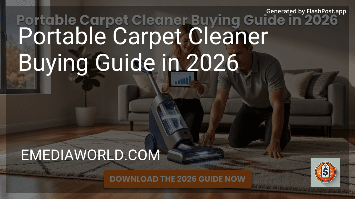 Portable Carpet Cleaner Buying Guide in 2026 preview