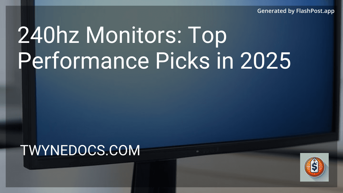 6hz Monitors: Top Performance Picks in 2025 image