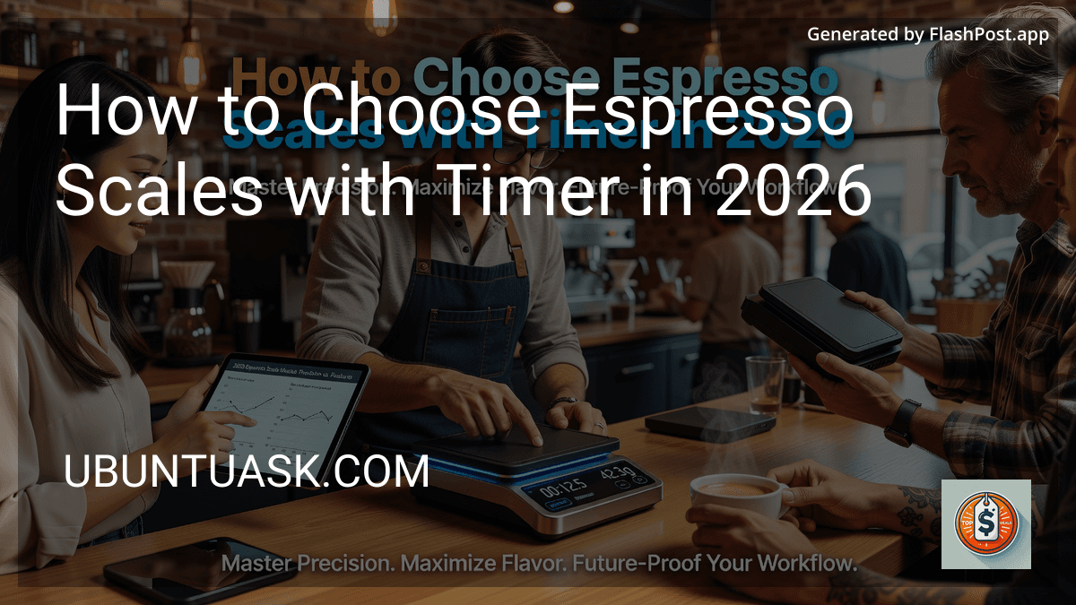 How to Choose Espresso Scales with Timer in 2026 preview