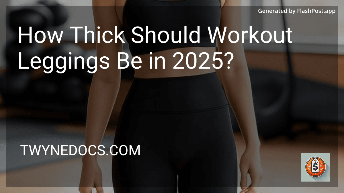 How Thick Should Workout Leggings Be in 2025? preview