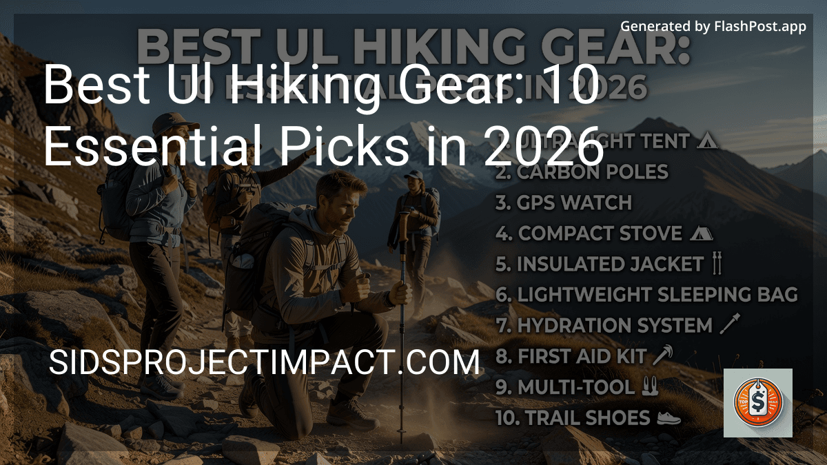 Best Ul Hiking Gear: 10 Essential Picks in 2026
