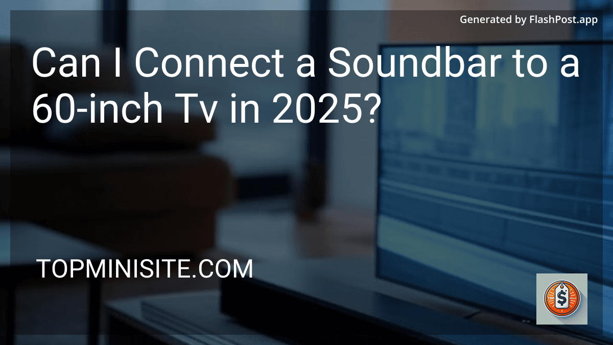 Can I Connect a Soundbar to a 60-inch Tv in 2025? preview
