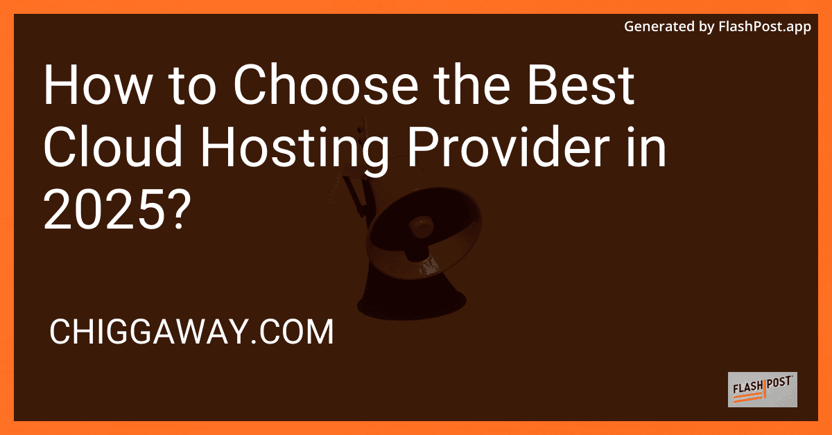 How to Choose the Best Cloud Hosting Provider in 2025? preview