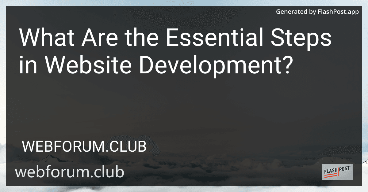 What Are the Essential Steps in Website Development? image