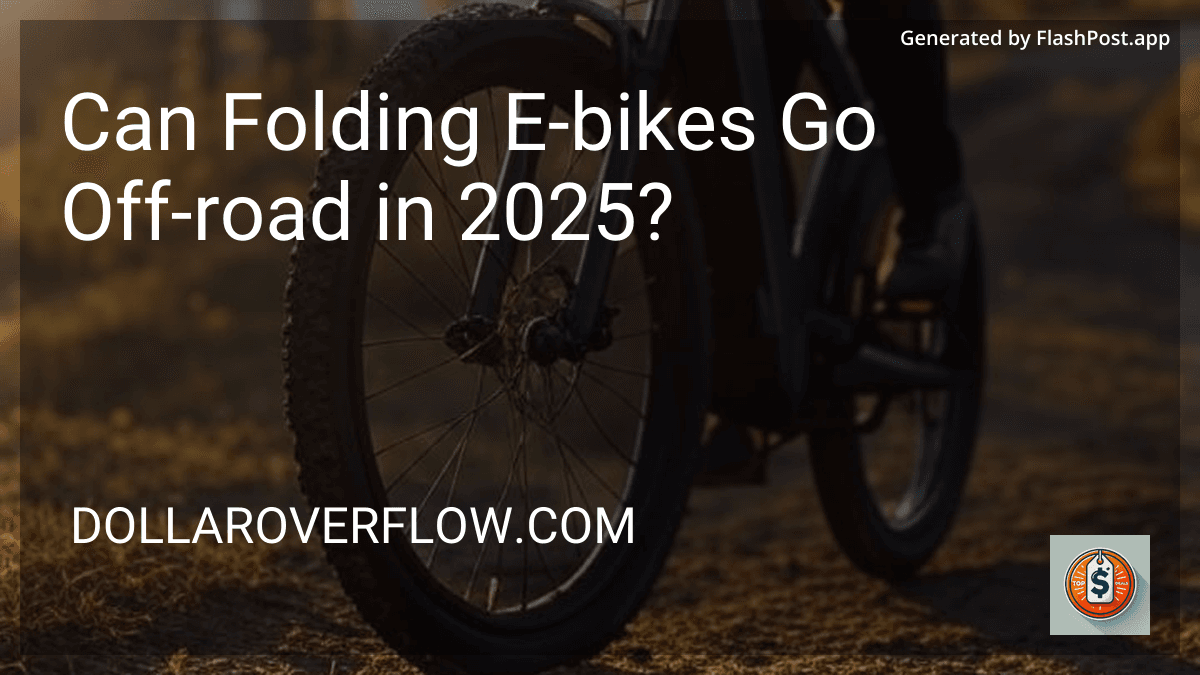 Can Folding E-bikes Go Off-road in 2025? image