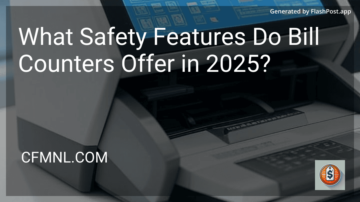 What Safety Features Do Bill Counters Offer in 2025? preview
