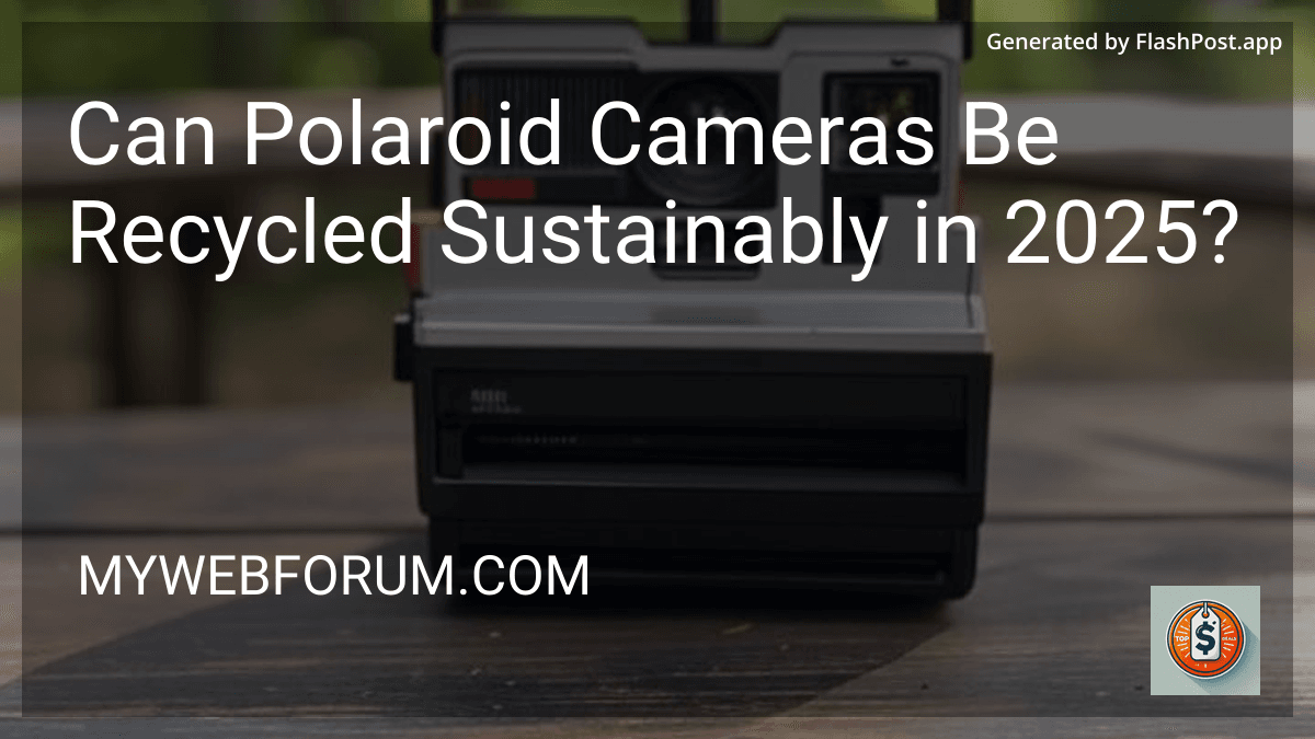 Can Polaroid Cameras Be Recycled Sustainably in 2025? image