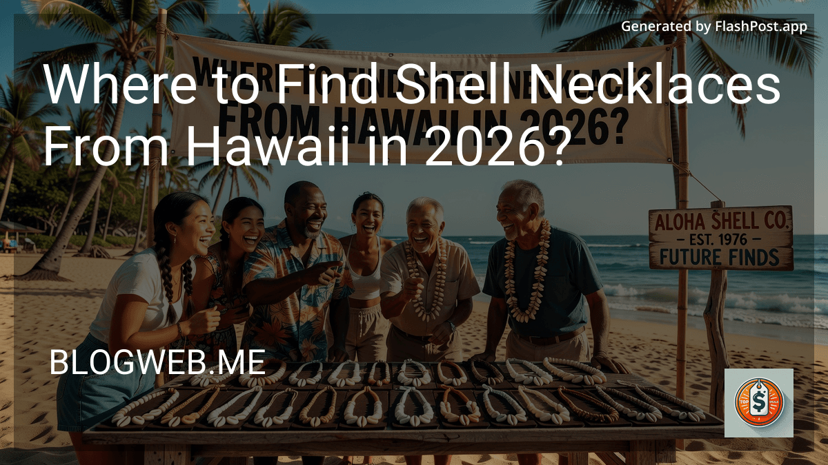 Where to Find Shell Necklaces From Hawaii in 2026?