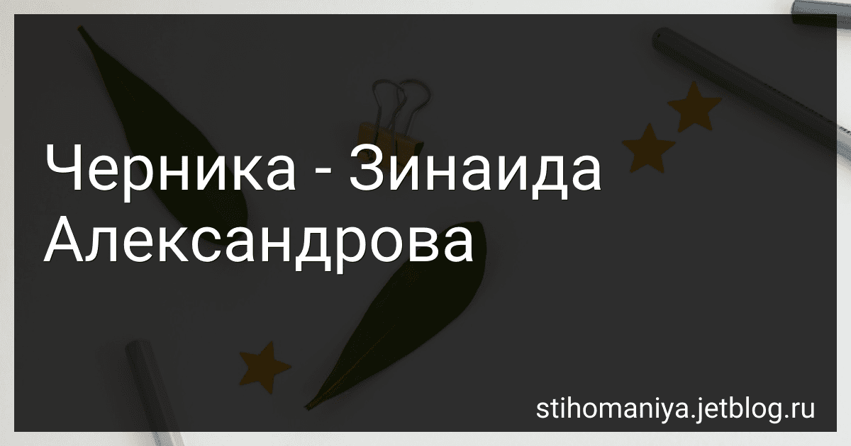 Черника - Зинаида Александрова preview