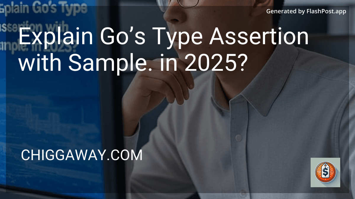 Explain Go’s Type Assertion with Sample. in 2025? preview