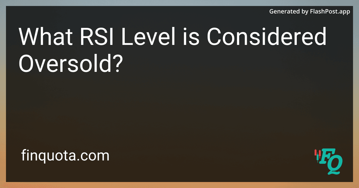What RSI Level is Considered Oversold?