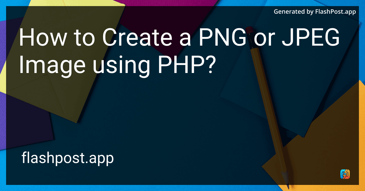 How to Create a PNG or JPEG Image using PHP?